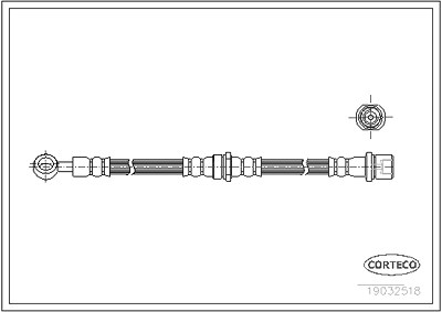 Corteco Bremsschlauch ERSTAUSRÜSTERQUALITÄT [Hersteller-Nr. 19032518] für Subaru von CORTECO