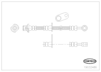 Corteco Bremsschlauch ERSTAUSRÜSTERQUALITÄT [Hersteller-Nr. 19032486] für Subaru von CORTECO