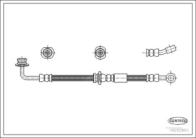 Corteco Bremsschlauch ERSTAUSRÜSTERQUALITÄT [Hersteller-Nr. 19032863] für Suzuki von CORTECO