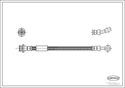 Corteco Bremsschlauch ERSTAUSRÜSTERQUALITÄT [Hersteller-Nr. 19034865] für Suzuki von CORTECO