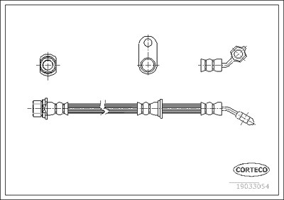 Corteco Bremsschlauch ERSTAUSRÜSTERQUALITÄT [Hersteller-Nr. 19033054] für Toyota von CORTECO