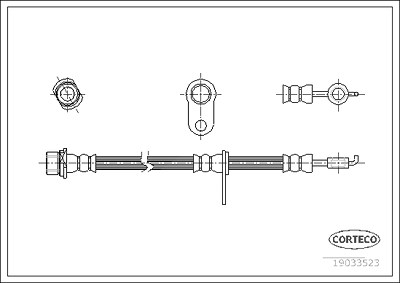 Corteco Bremsschlauch ERSTAUSRÜSTERQUALITÄT [Hersteller-Nr. 19033523] für Toyota von CORTECO