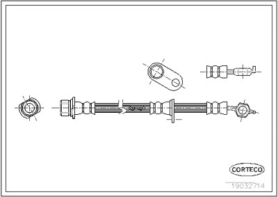 Corteco Bremsschlauch ERSTAUSRÜSTERQUALITÄT [Hersteller-Nr. 19032714] für Toyota von CORTECO