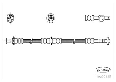 Corteco Bremsschlauch ERSTAUSRÜSTERQUALITÄT [Hersteller-Nr. 19030485] für Toyota von CORTECO