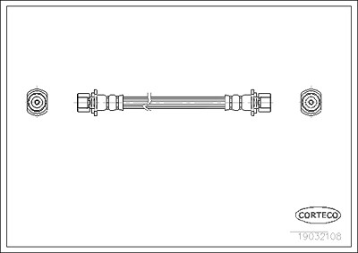 Corteco Bremsschlauch ERSTAUSRÜSTERQUALITÄT [Hersteller-Nr. 19032108] für Toyota von CORTECO