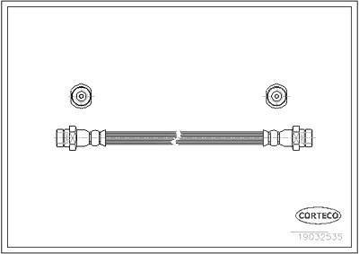 Corteco Bremsschlauch ERSTAUSRÜSTERQUALITÄT [Hersteller-Nr. 19032535] für Toyota von CORTECO