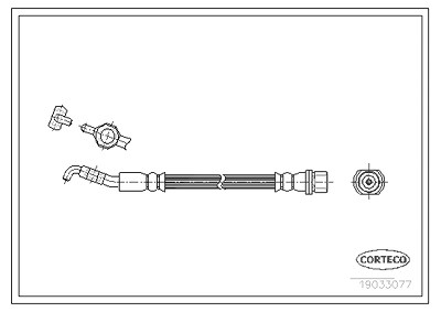 Corteco Bremsschlauch ERSTAUSRÜSTERQUALITÄT [Hersteller-Nr. 19033077] für Toyota von CORTECO