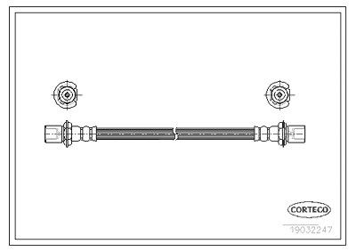 Corteco Bremsschlauch ERSTAUSRÜSTERQUALITÄT [Hersteller-Nr. 19032247] für Toyota von CORTECO