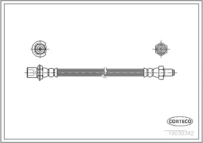 Corteco Bremsschlauch ERSTAUSRÜSTERQUALITÄT [Hersteller-Nr. 19030342] für Toyota von CORTECO