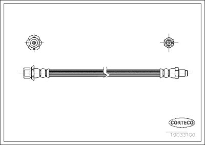 Corteco Bremsschlauch ERSTAUSRÜSTERQUALITÄT [Hersteller-Nr. 19033100] für Toyota von CORTECO