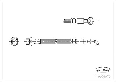 Corteco Bremsschlauch ERSTAUSRÜSTERQUALITÄT [Hersteller-Nr. 19031970] für Toyota von CORTECO