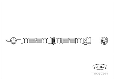 Corteco Bremsschlauch ERSTAUSRÜSTERQUALITÄT [Hersteller-Nr. 19030294] für Volvo von CORTECO