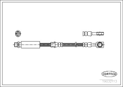 Corteco Bremsschlauch Vorderachse ERSTAUSRÜSTERQUALITÄT [Hersteller-Nr. 19032113] für Opel, Saab von CORTECO