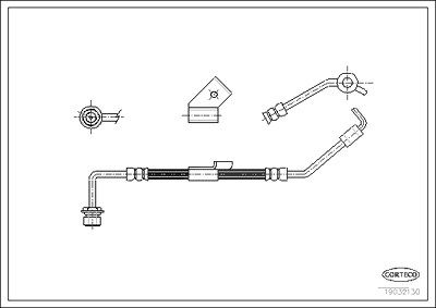 Corteco Bremsschlauch Vorderachse rechts ERSTAUSRÜSTERQUALITÄT [Hersteller-Nr. 19032130] für Ford von CORTECO