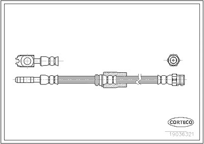 Corteco Bremsschlauch ERSTAUSRÜSTERQUALITÄT [Hersteller-Nr. 19036321] für VW von CORTECO