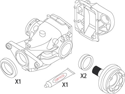 Corteco Dichtungssatz, Differential ERSTAUSRÜSTERQUALITÄT [Hersteller-Nr. 19535823] für BMW, Skoda von CORTECO