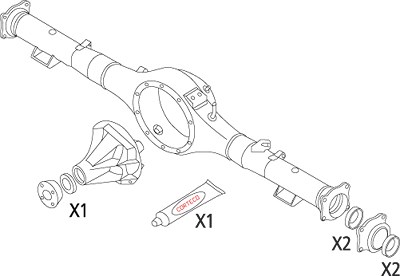 Corteco Dichtungssatz, Differential ERSTAUSRÜSTERQUALITÄT [Hersteller-Nr. 19536183] für Mitsubishi von CORTECO