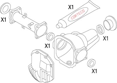 Corteco Dichtungssatz, Differential ERSTAUSRÜSTERQUALITÄT [Hersteller-Nr. 19536138] für Mitsubishi von CORTECO