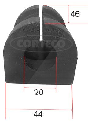 Corteco Lagerung, Stabilisator ERSTAUSRÜSTERQUALITÄT [Hersteller-Nr. 49363595] für Mitsubishi von CORTECO