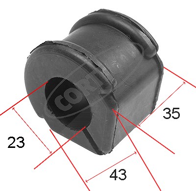 Corteco Lagerung, Stabilisator ERSTAUSRÜSTERQUALITÄT [Hersteller-Nr. 80000133] für Renault von CORTECO