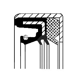 Corteco Wellendichtring, Differential ERSTAUSRÜSTERQUALITÄT [Hersteller-Nr. 49375047] von CORTECO