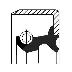 Corteco Wellendichtring, Differential ERSTAUSRÜSTERQUALITÄT [Hersteller-Nr. 19016662B] für Mitsubishi von CORTECO