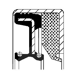 Corteco Wellendichtring, Radnabe ERSTAUSRÜSTERQUALITÄT [Hersteller-Nr. 12015132B] von CORTECO