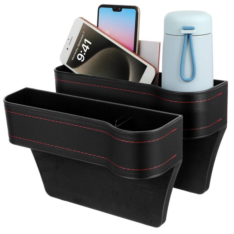 COSMEVIVI 2 Stk Für Autositze Lückenfüller Für Autositze Auto-dekor Organizer Für Die Aufbewahrung Von Autos Spaltblocker Für Autositze Auto-cup-organisator Abs-leder von COSMEVIVI