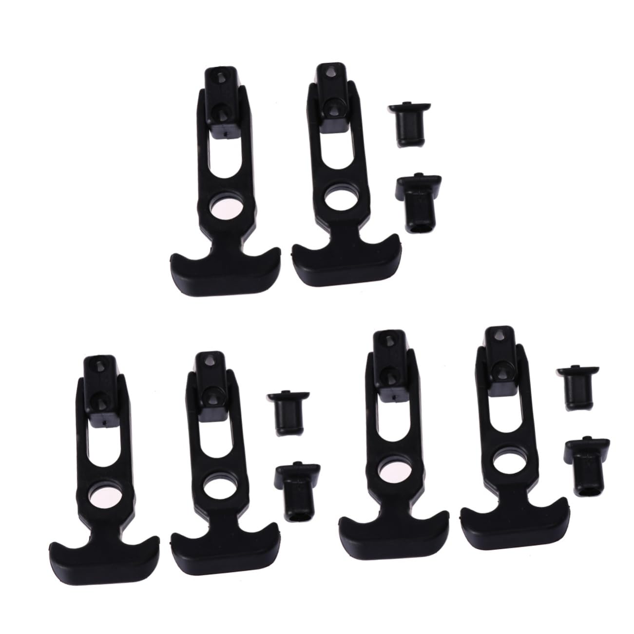 COSMEVIVI 6 STK Stoßstangenverkleidungsschloss Auto schnappen Haubenschloss rostfrei Aufrollwagen Auto anschnallen Fixed Clip autozubehör Rückhalteklemme Clip zum Umpacken von Autos Black von COSMEVIVI