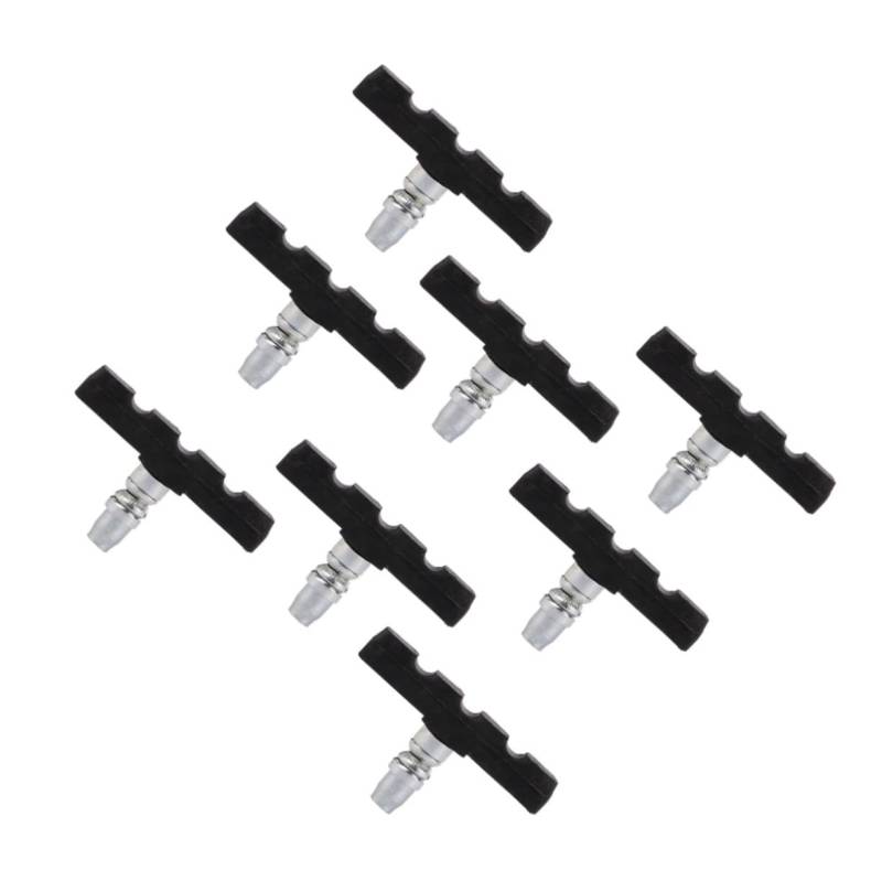 COSMEVIVI 8-Teiliges Set Bremsbelagsatz Bremsklotz Fahrradbremse kein Rutschen Rennrad fahrradbremsen beläge bike brake pads Mountainbike Bremsbeläge v Fahrradbremsbeläge Metall Black von COSMEVIVI