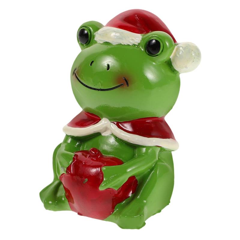 COSMEVIVI Harz Mini Frösche Grüner Frosch Miniatur Figuren Tiere Modell Landschaft DIY Terrarium Handwerk Ornament Zubehör Für Weihnachten Home Decor von COSMEVIVI