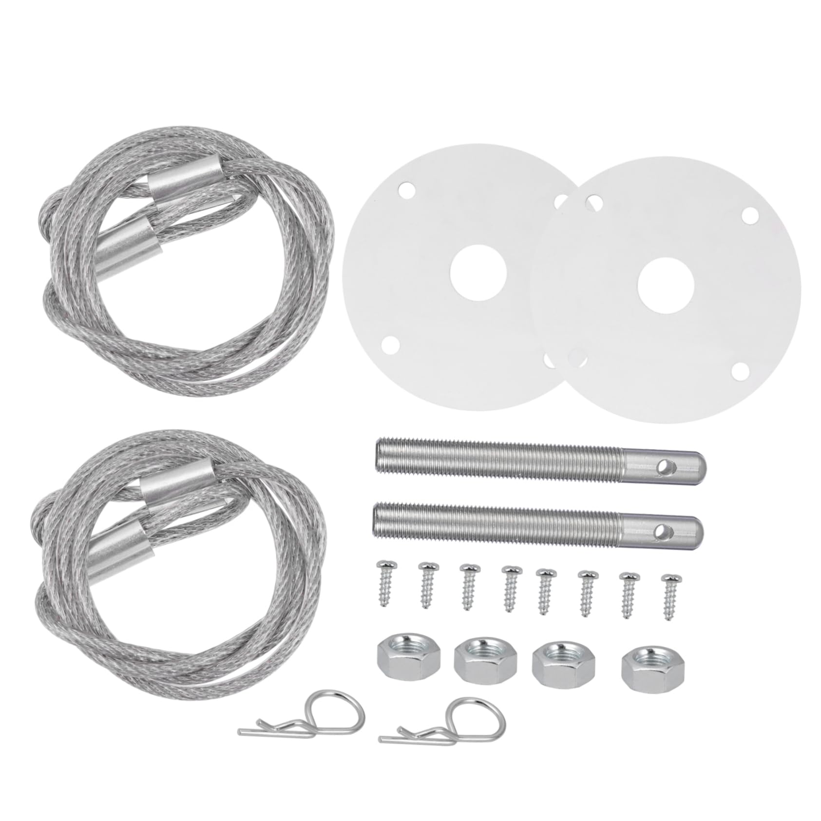 COSMEVIVI Motorhaube Pin Lock Kit Mit Zubehör Unsichtbarer Hood Pin Für Auto Tuning Inklusive Pin Platte Und Sleeve Pin Lock Silberfarben von COSMEVIVI