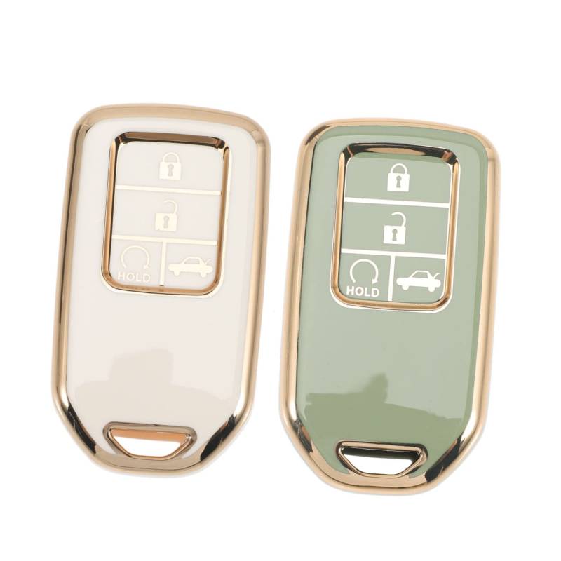 COSMEVIVI Schlüsselanhänger Hülle Für Autoschlüssel Key Fob Cover Für V Civic Schlüsselgehäuse Mit Goldenen Rändern Und Schlüsselschutz Und von COSMEVIVI