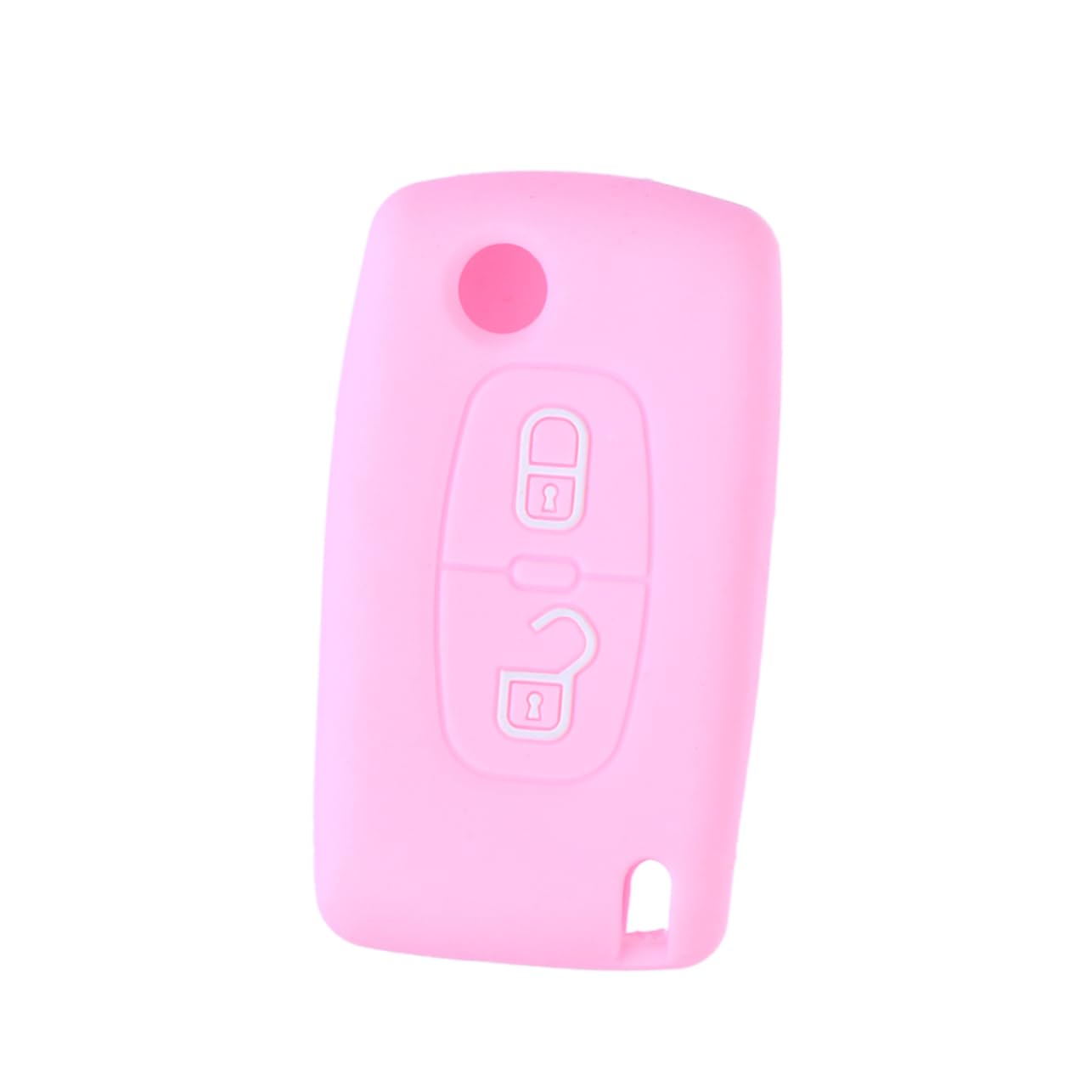 COSMEVIVI Silicone Schlüsselhülle Für 207 307 308 408 2 Tasten Autoschlüssel Cover Pink Schutz Für Fahrzeugschlüssel Langlebiges Material Passgenau Und Stylish von COSMEVIVI