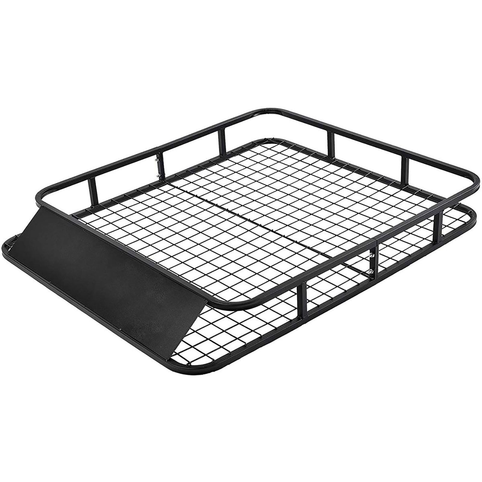 COSTWAY Dachgepäckträger Universal Dachkorb Metall, Auto Gepäckträger bis 75kg belastbar, Dachträger Dach schwarz Gepäckkorb 122x102x15cm von COSTWAY