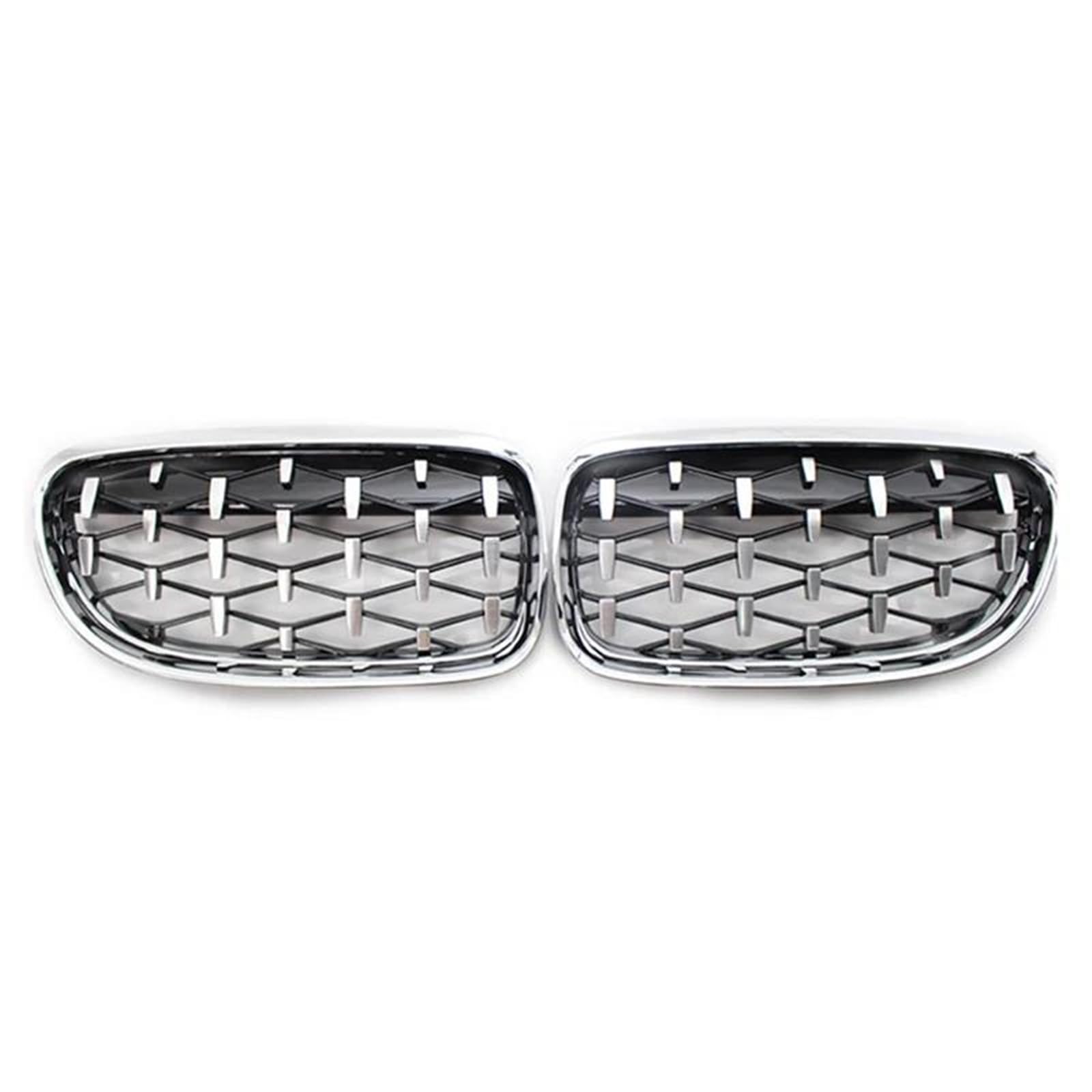 Front Grillgitter Für E90 E91 318i 320i 325i 328i 2009-2012 Diamond Grills Car Nierengitter Frontstoßstange Racing Grill Stoßstange Kühlergrill(All Silver) von COUSOPO