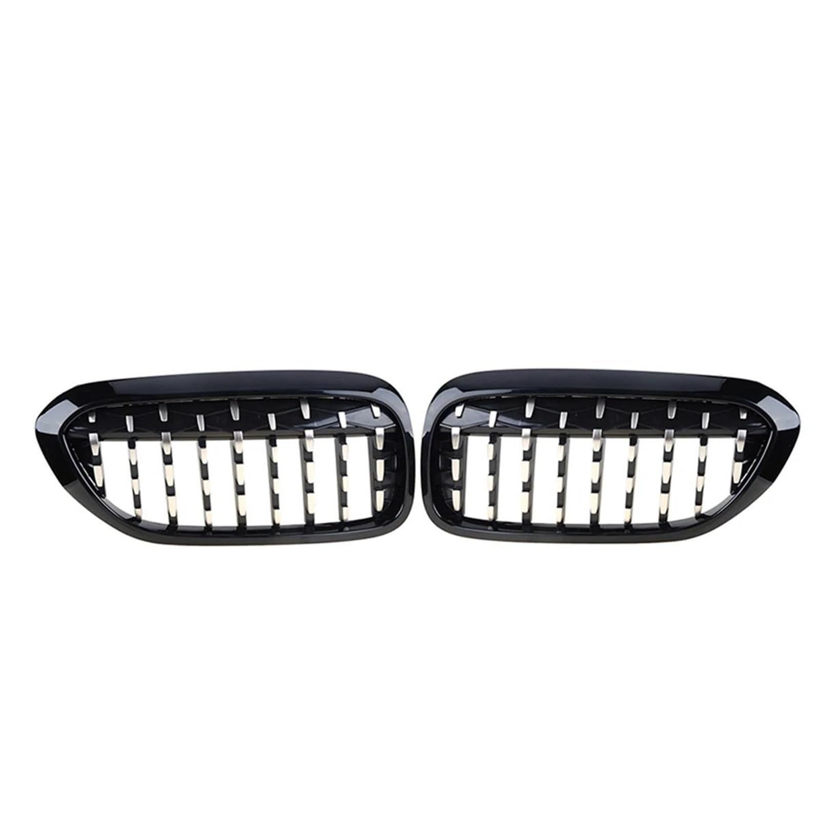 Front Grillgitter Für G30 G38 525i 528i 530i 2017-2020 Auto Nierengitter Frontstoßstangengrill Lufteinlass Diamantgrill Stoßstange Kühlergrill(Black Silver) von COUSOPO