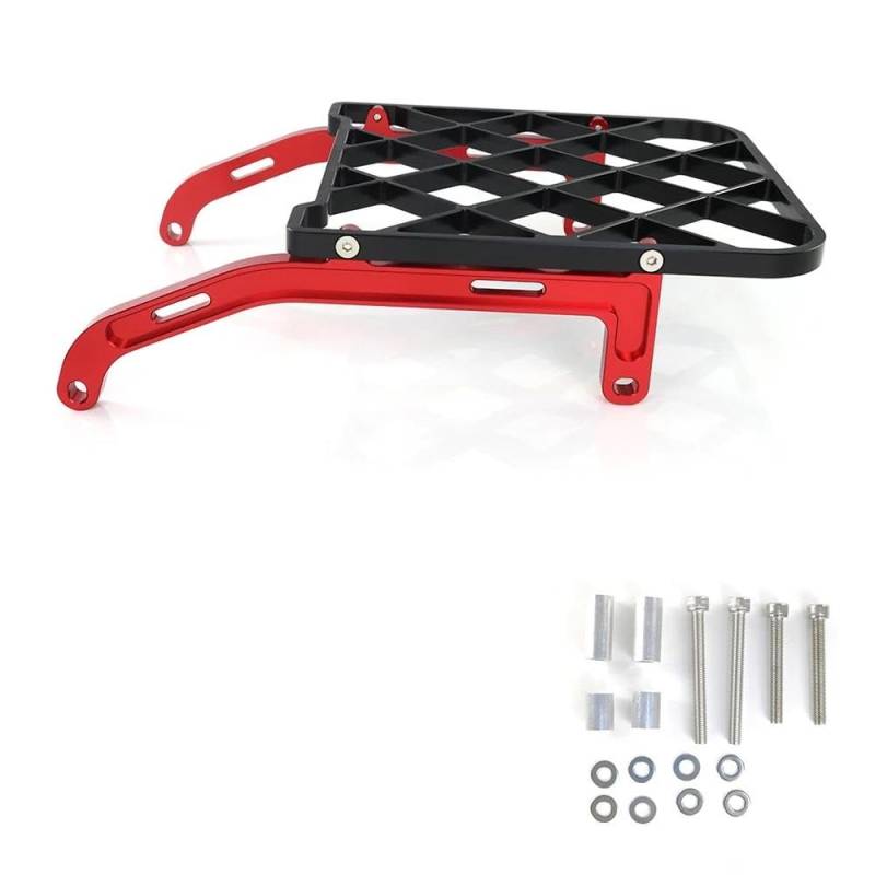 Gepäckträger Für CRF250L/Für Rally 2012-2020 2021 Rack Mount Rückenlehne Regal Halter Motorrad Gepäck Halter Halterung Motorrad Heck Rack Halterung(Rot) von COUSOPO