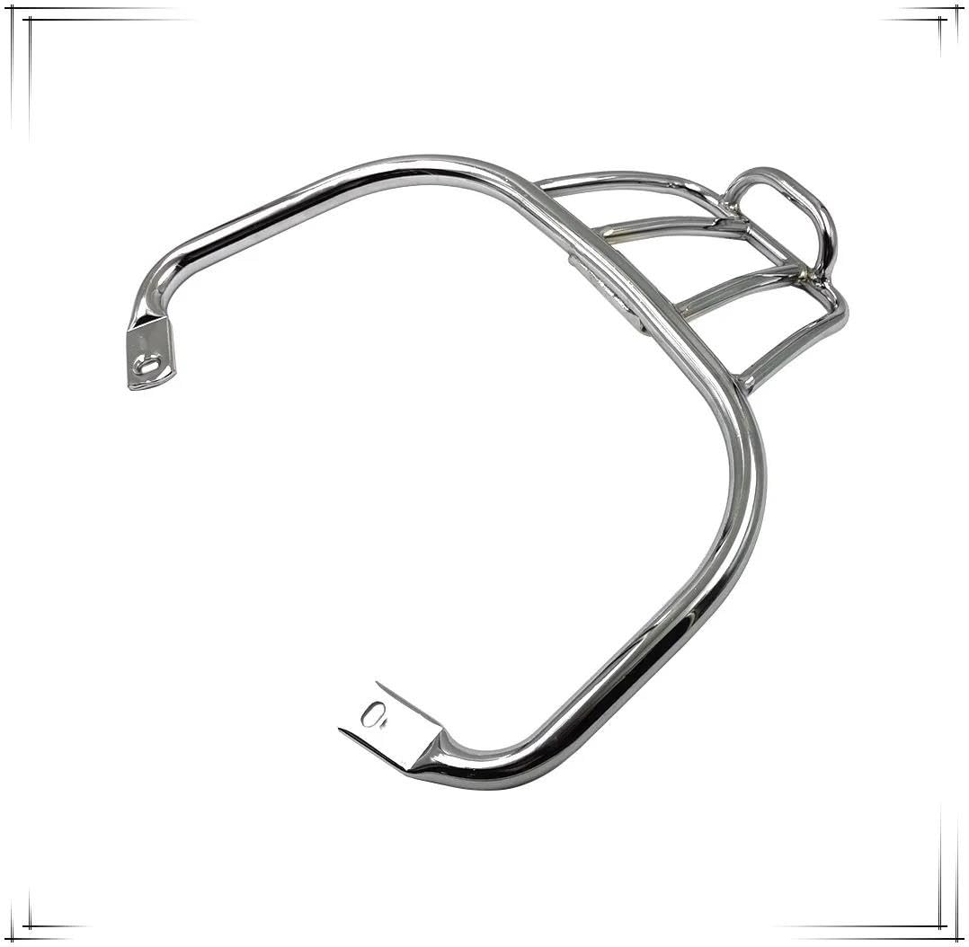 Gepäckträger Für Vespa Für GTS300 GTS250 GTV300 Motorrad Armlehne Sport Schwarz Chrom Hinten Gepäck Rack Tasche Unterstützung Halter Halterung Motorrad Heck Rack Halterung(Chrome) von COUSOPO