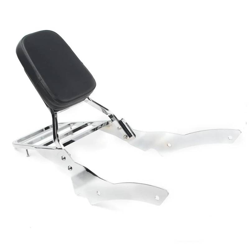 Gepäckträger Motorrad-Beifahrer-Rückenlehne Sissy Bar Mit Gepäckträgerpolster Für Drag Für Star Für V-Star 400 650 Custom 1996-2011 Motorrad Heck Rack Halterung von COUSOPO