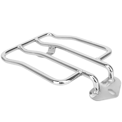 Gepäckträger Motorrad Chrom Schwarz Hinten Gepäck Rack Unterstützung Regal Solo Sitz Für Sportster Eisen XL 883 1200 2004-2021 Motorrad Heck Rack Halterung(Chrome) von COUSOPO