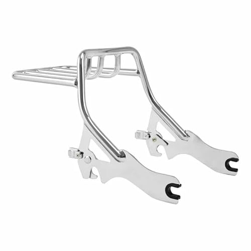 Gepäckträger Motorrad-Gepäckträger Für Deluxe FLDE, Für Softail Slim, Für Heritage Classic FLSL FLHC FLHCS, Für Street Bob FXBB 2018–2023 Motorrad Heck Rack Halterung(Chrome) von COUSOPO