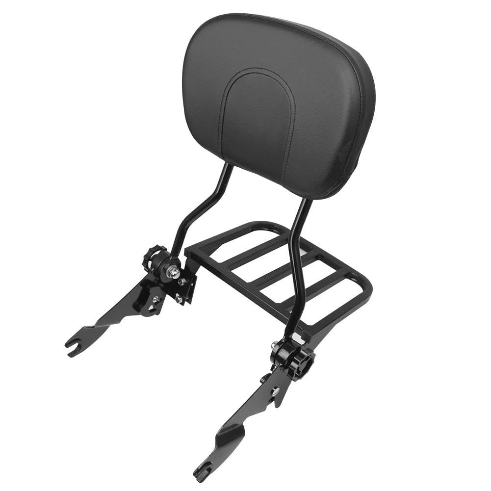 Gepäckträger Motorrad Schwarz Hinten Rückenlehne Sissy Bar Gepäckträger Für Touring CVO Für Road King Für Street Electra Für Road Glide 2009-2022 2010 Motorrad Heck Rack Halterung von COUSOPO