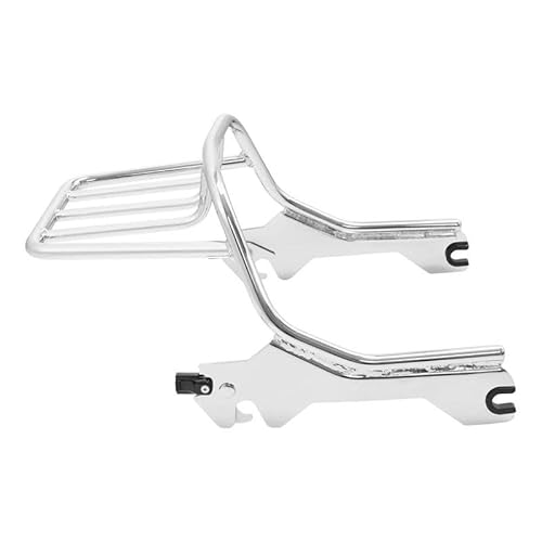 Gepäckträger Motorrad Two Up Gepäckträger Für Softail Fat Boy 114 2018-2021 Für Breakout 114 2018-2020 Motorrad Heck Rack Halterung(Chrome) von COUSOPO