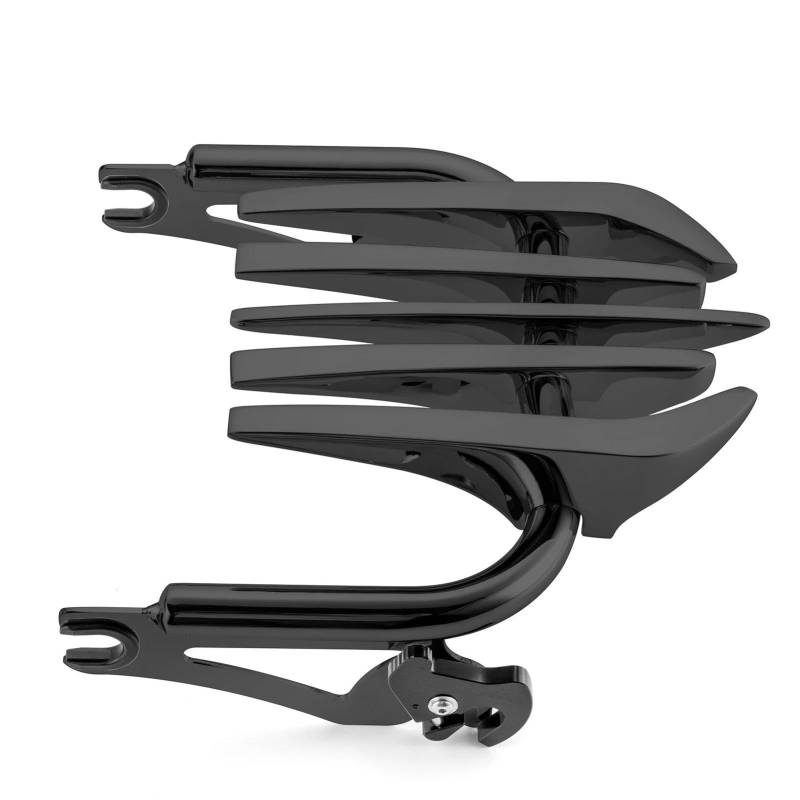 Gepäckträger Motorrad Two Up Gepäckträgerhalterung Für Touring Für Electra Road Für King Street Für Glide Road Glide 2009-2024 Motorrad Heck Rack Halterung(Schwarz) von COUSOPO