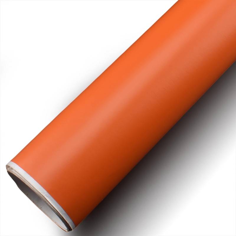 COYOUCO Vinyl-Autofolie Matt Metallic Premium Selbstklebende Ersatz-Fahrzeug-Folienrolle mit dehnbaren DIY-Aufklebern mit Luftfreigabe,Orange,50 * 300cm von COYOUCO