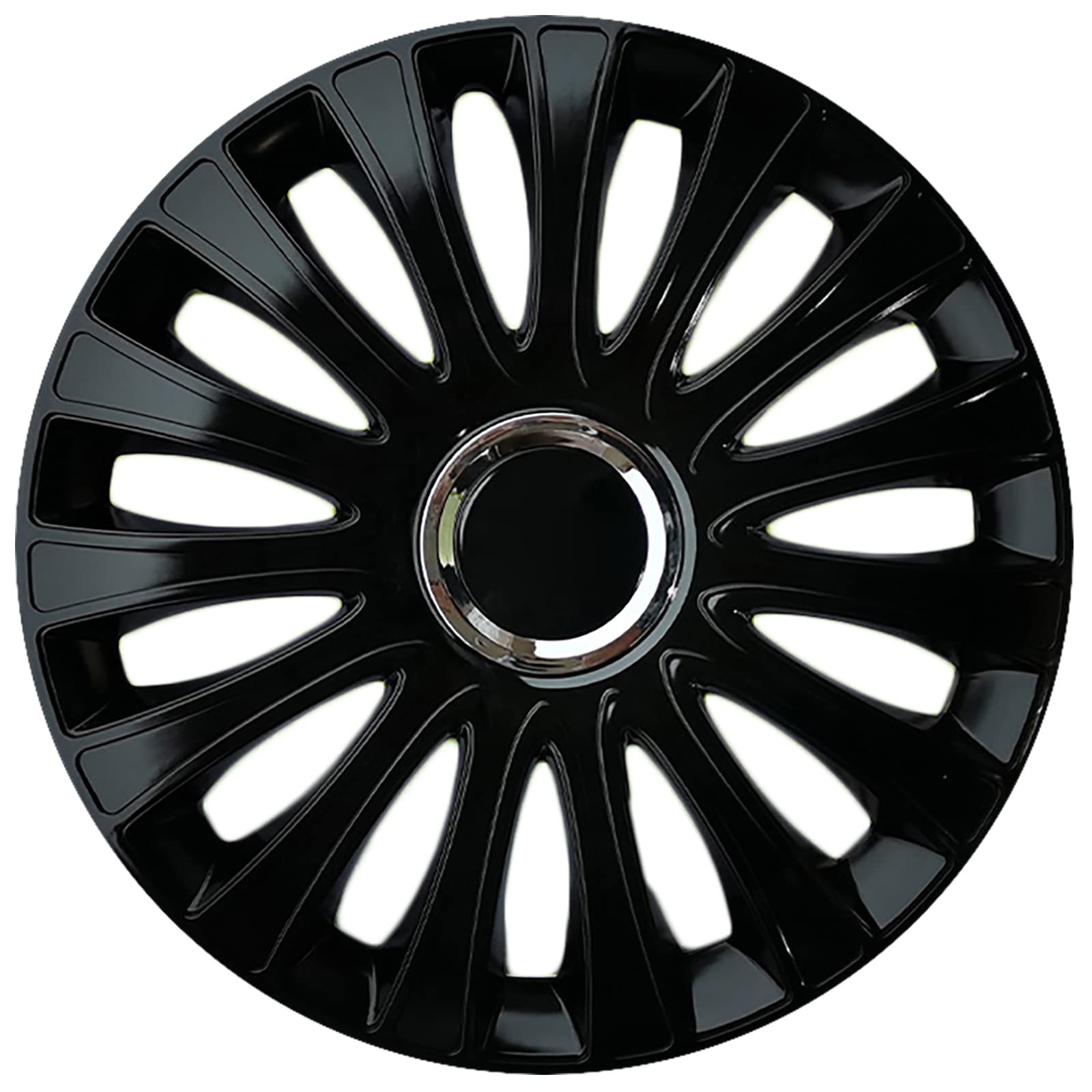 Hubcaps -Set von 4, 14 Zoll/15 -Zoll -Radbedeckung Hub Caps Rim Deckabdeckung Auto Reifenersatz Außenkappe,Schwarz,14 Inch von COYOUCO