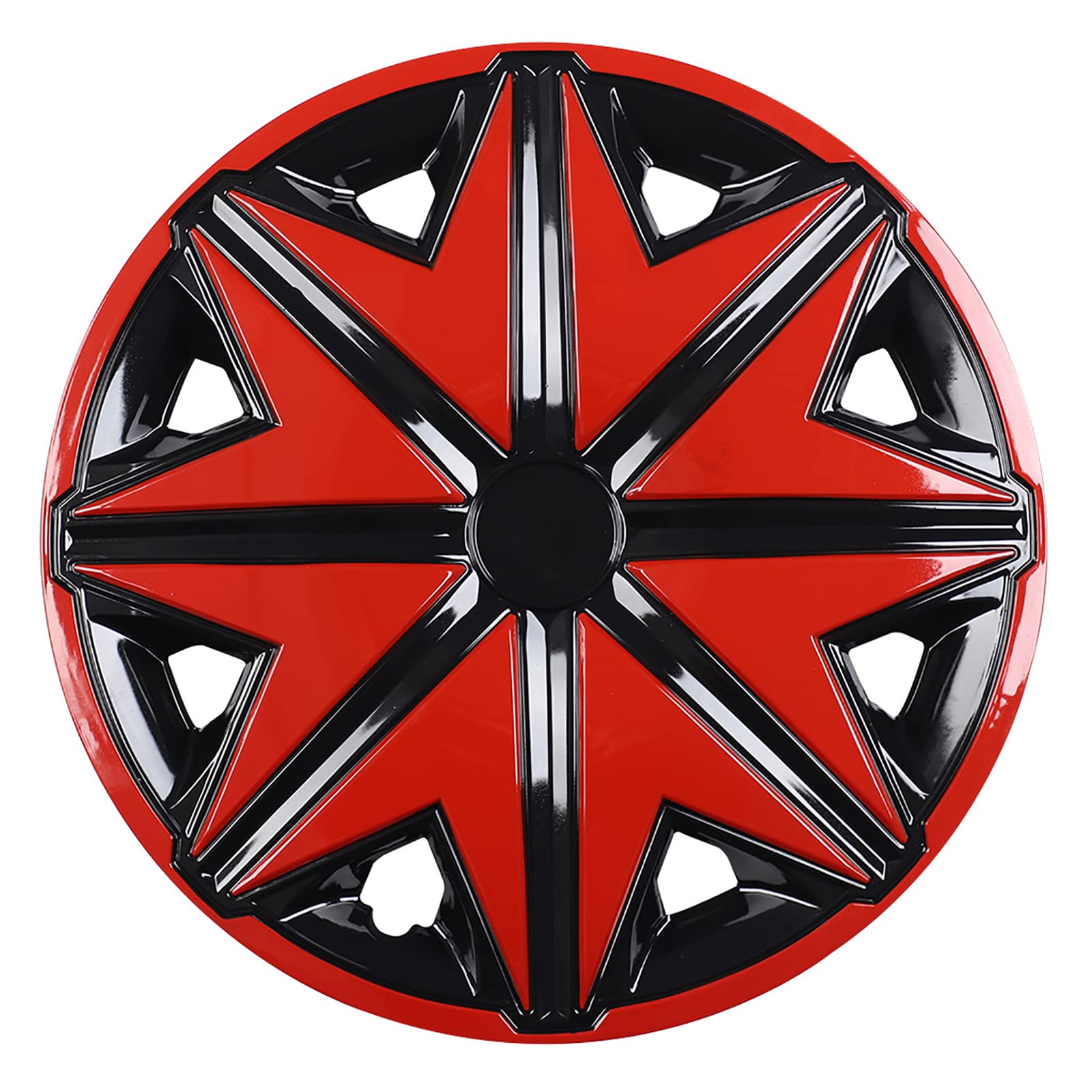 Hubcaps für die meisten Fahrzeuge - (Set von 4) Radabdeckungen Hub Caps Rim Cover Autozubehör für Räder,Rot,14 Inch von COYOUCO