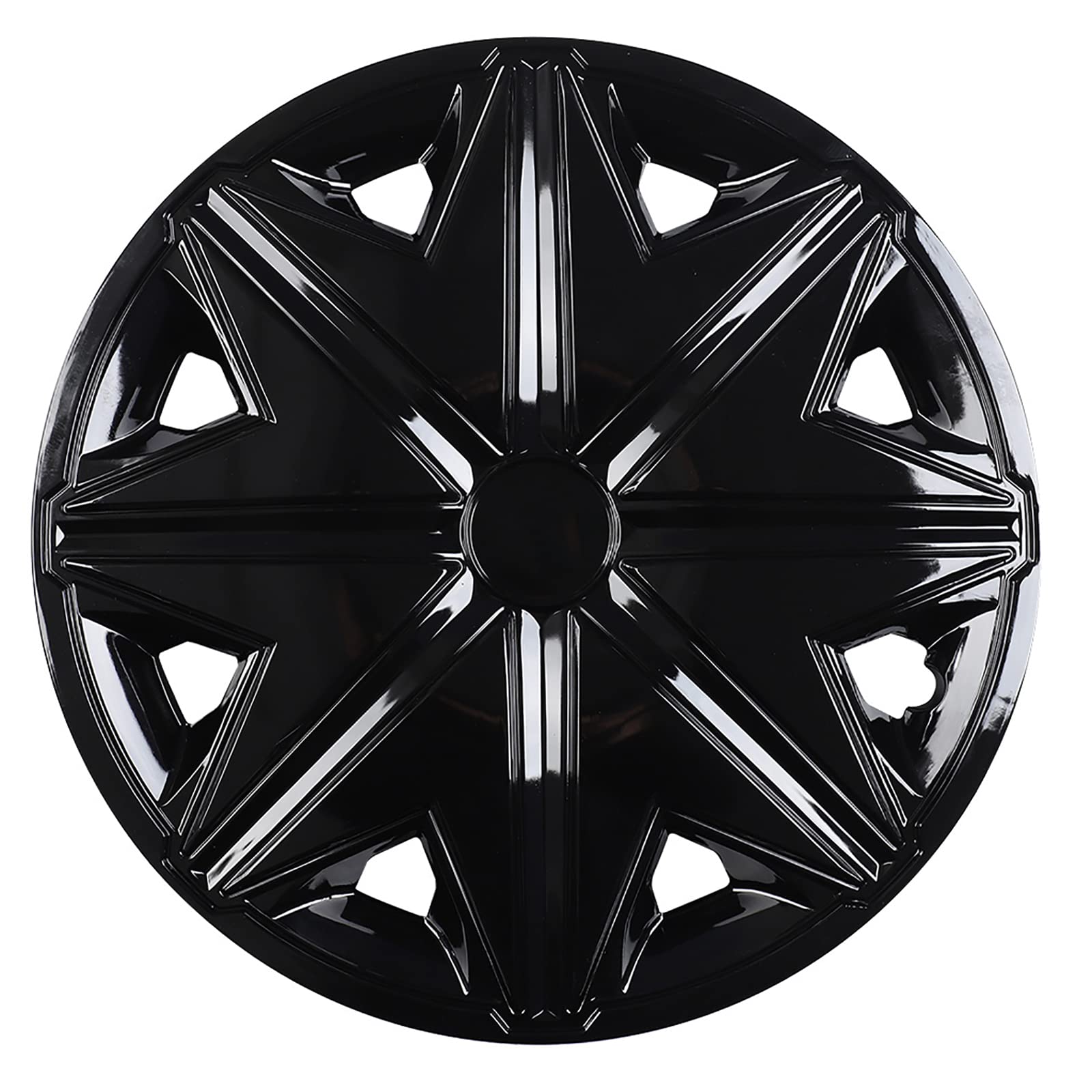 Hubcaps für die meisten Fahrzeuge - (Set von 4) Radabdeckungen Hub Caps Rim Cover Autozubehör für Räder,Schwarz,14 Inch von COYOUCO