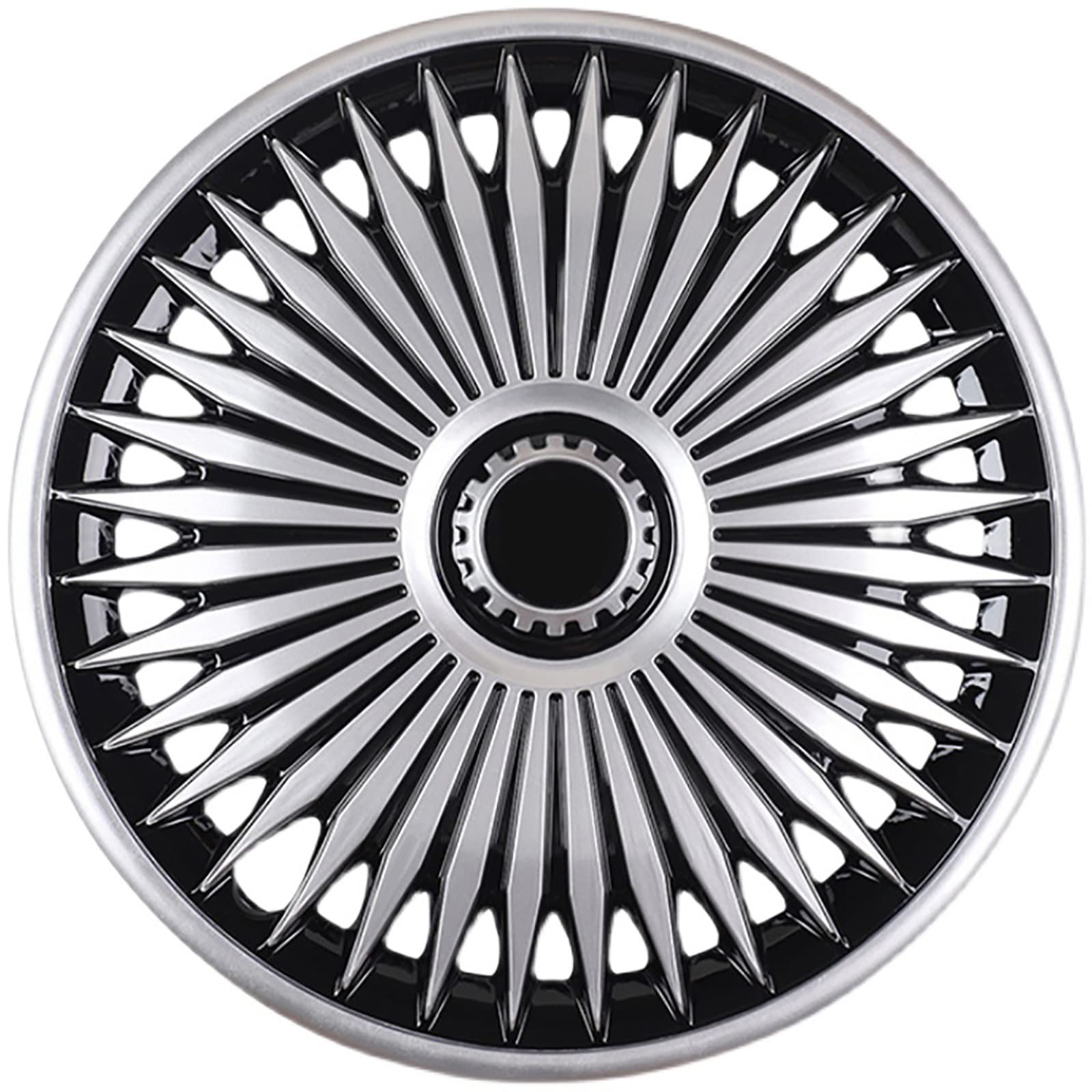 Universal Wheel Covers Hubcaps Ersatzabdeckung (Set Von 4) Für Lagerbestände Für Die Meisten Modelle Von Fahrzeugmarken,Silber,14 Inch von COYOUCO